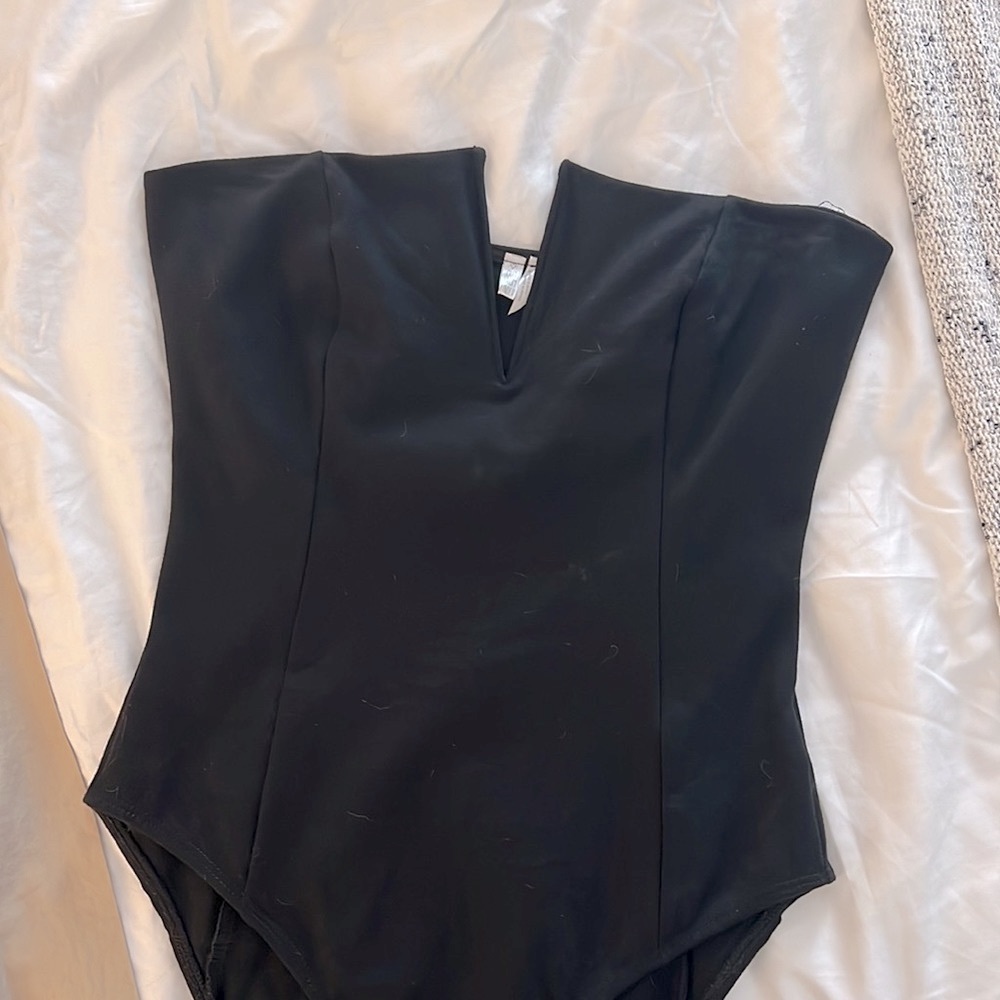 UO Black Strapless Bodysuit